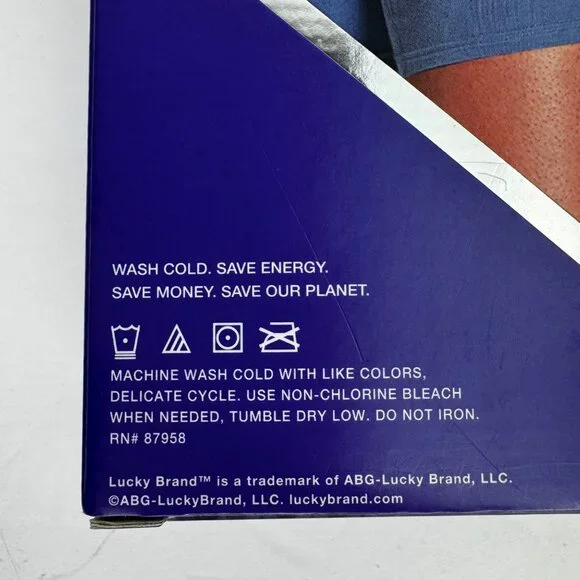 NEW Lucky Brand Sz Med 6'' Inseam 3-Pack Stretch Boxer Briefs Fly Pouch Tagless - Picture 10 of 14